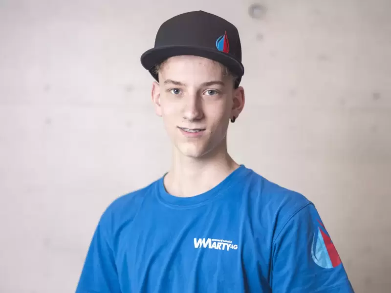 Cederic Tresch, Lernender Sanitärinstallateur EFZ Walter Marty AG